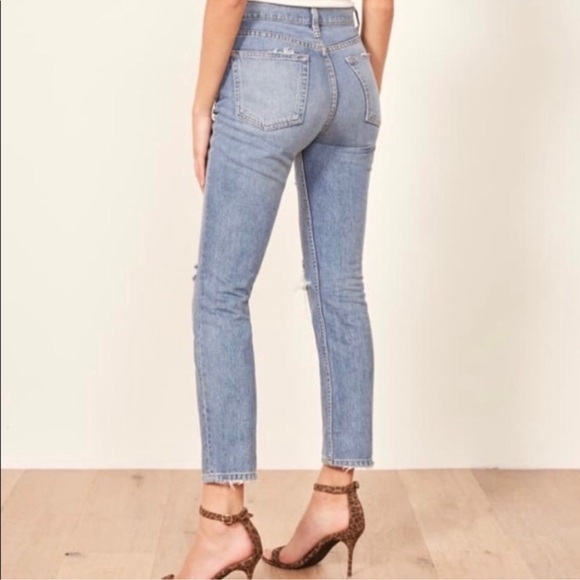 Reformation Julia High Cigarette Jean Size 27 Color Blue - Picture 3 of 9